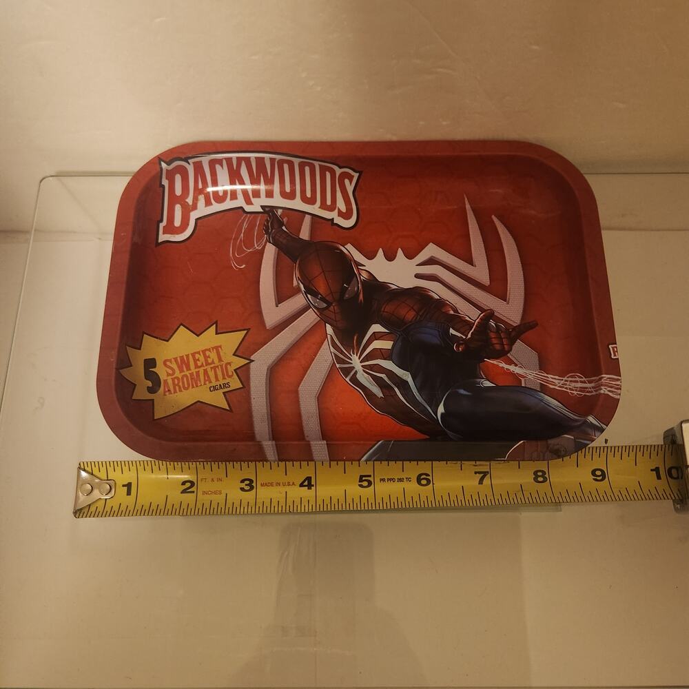 BackWoods Metal Rolling Tray Spiderman